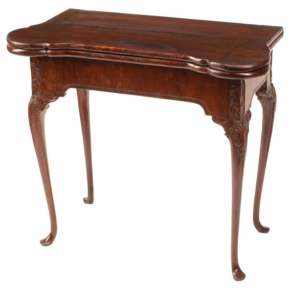 GEORGE III CARVED MAHOGANY GAMES