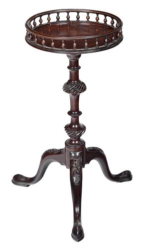 GEORGE III CARVED MAHOGANY KETTLE