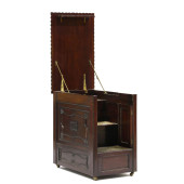 GEORGE III CARVED MAHOGANY LIB