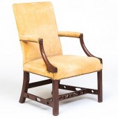 GEORGE III CARVED MAHOGANY LIB