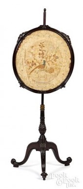 GEORGE III CARVED MAHOGANY POL