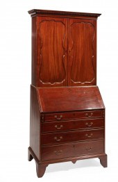 GEORGE III CARVED MAHOGANY SEC