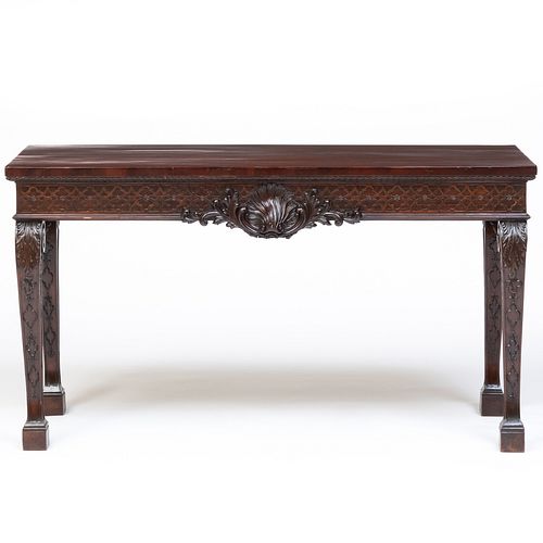 GEORGE III CARVED MAHOGANY