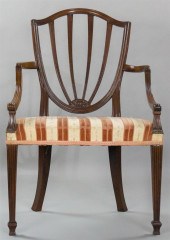 GEORGE III CARVED MAHOGANY SHI