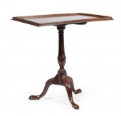 GEORGE III CARVED MAHOGANY TIL