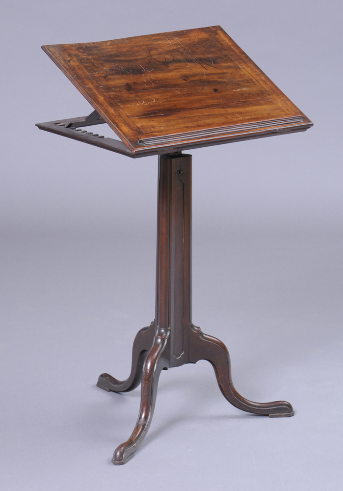GEORGE III CARVED MAHOGANY TRIPOD