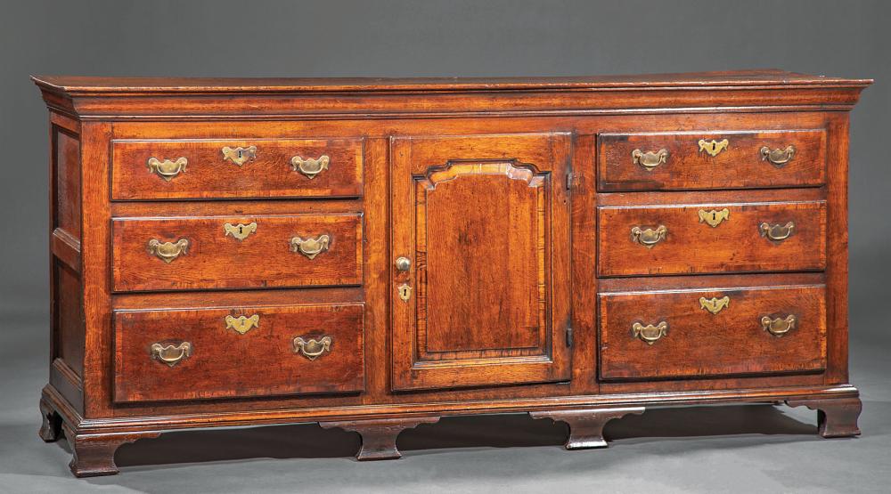 GEORGE III CARVED OAK DRESSER