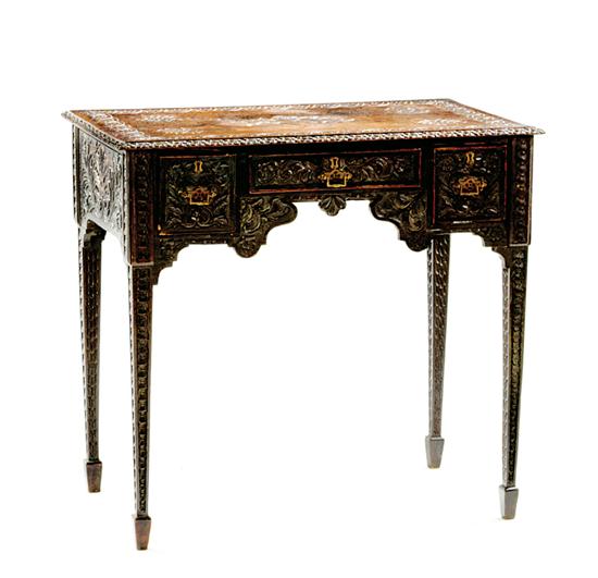 George III carved oak lowboy late