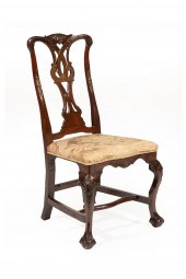 GEORGE III CARVED WALNUT SIDE