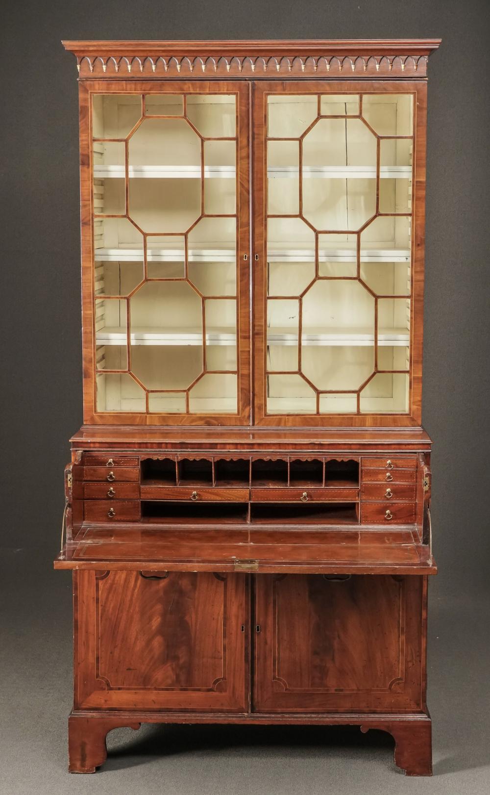 GEORGE III CROSSBANDED MAHOGANY