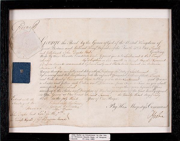 George III DS Appointment of John