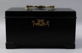 GEORGE III EBONIZED WOOD AND P