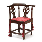 GEORGE III ELM CORNER CHAIR<br