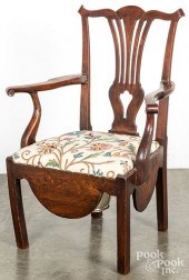 GEORGE III ELM POTTY CHAIR, LA