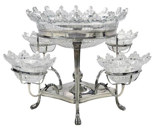 GEORGE III ENGLISH SILVER AND CUT