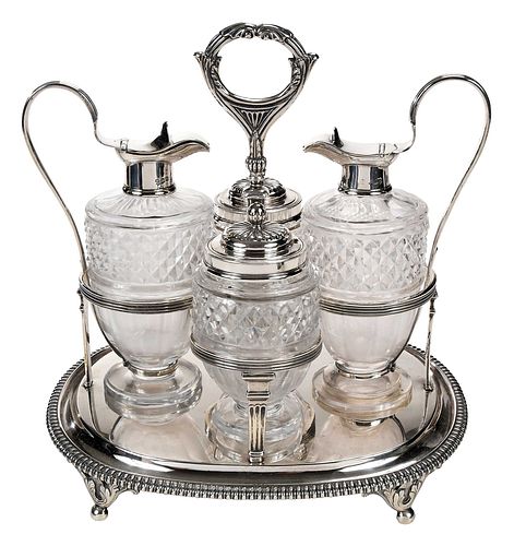 GEORGE III ENGLISH SILVER CRUET