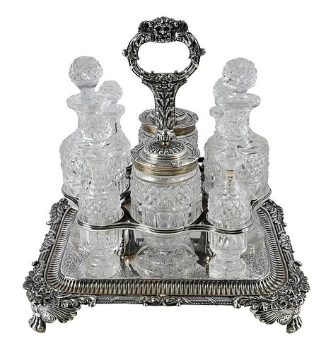 GEORGE III ENGLISH SILVER CRUET