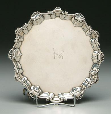 George III English silver salver,