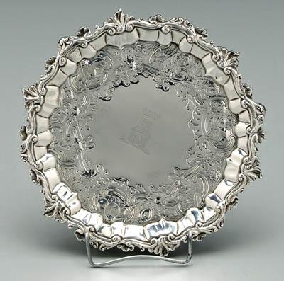 George III English silver salver,