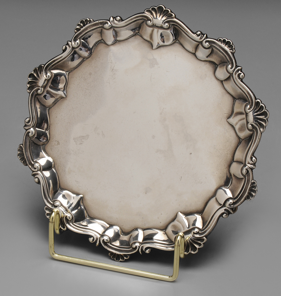 George III English Silver Tray