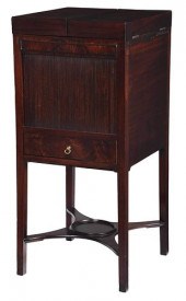 GEORGE III FIGURED MAHOGANY BA