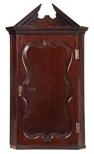 GEORGE III FIGURED MAHOGANY BLIND