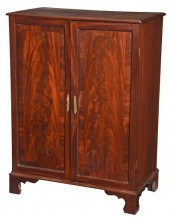 GEORGE III FIGURED MAHOGANY CA