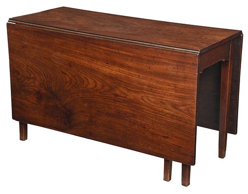 GEORGE III FIGURED MAHOGANY DROP