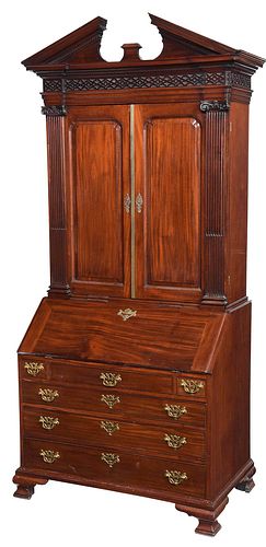 GEORGE III FIGURED MAHOGANY PITCH