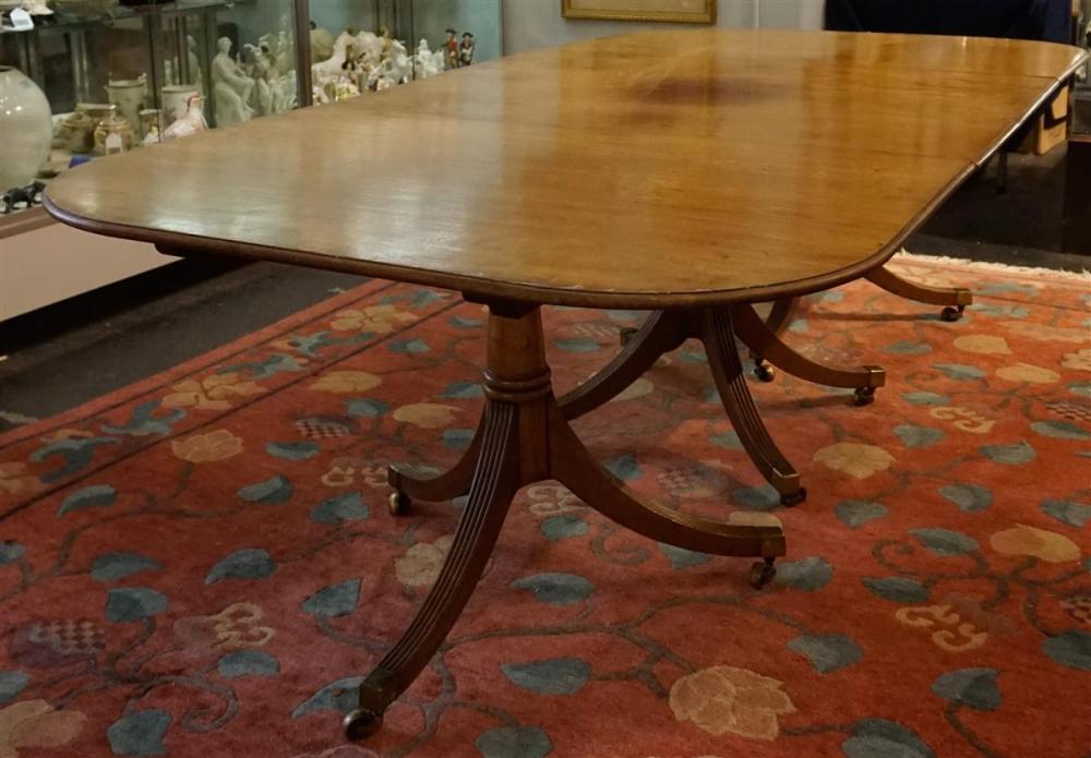GEORGE III FIGURED MAHOGANY THREE