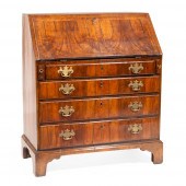 GEORGE III FIGURED WALNUT SLAN