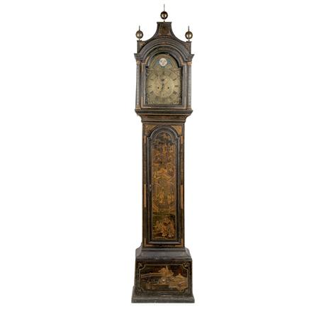 George III Green Japanned Tall Case