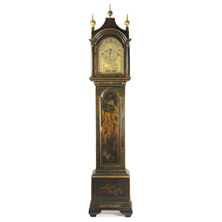 George III Green Japanned Tall Case