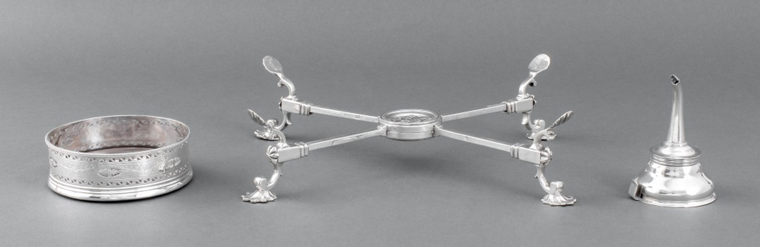 GEORGE III GROUP OF SILVER TABLE
