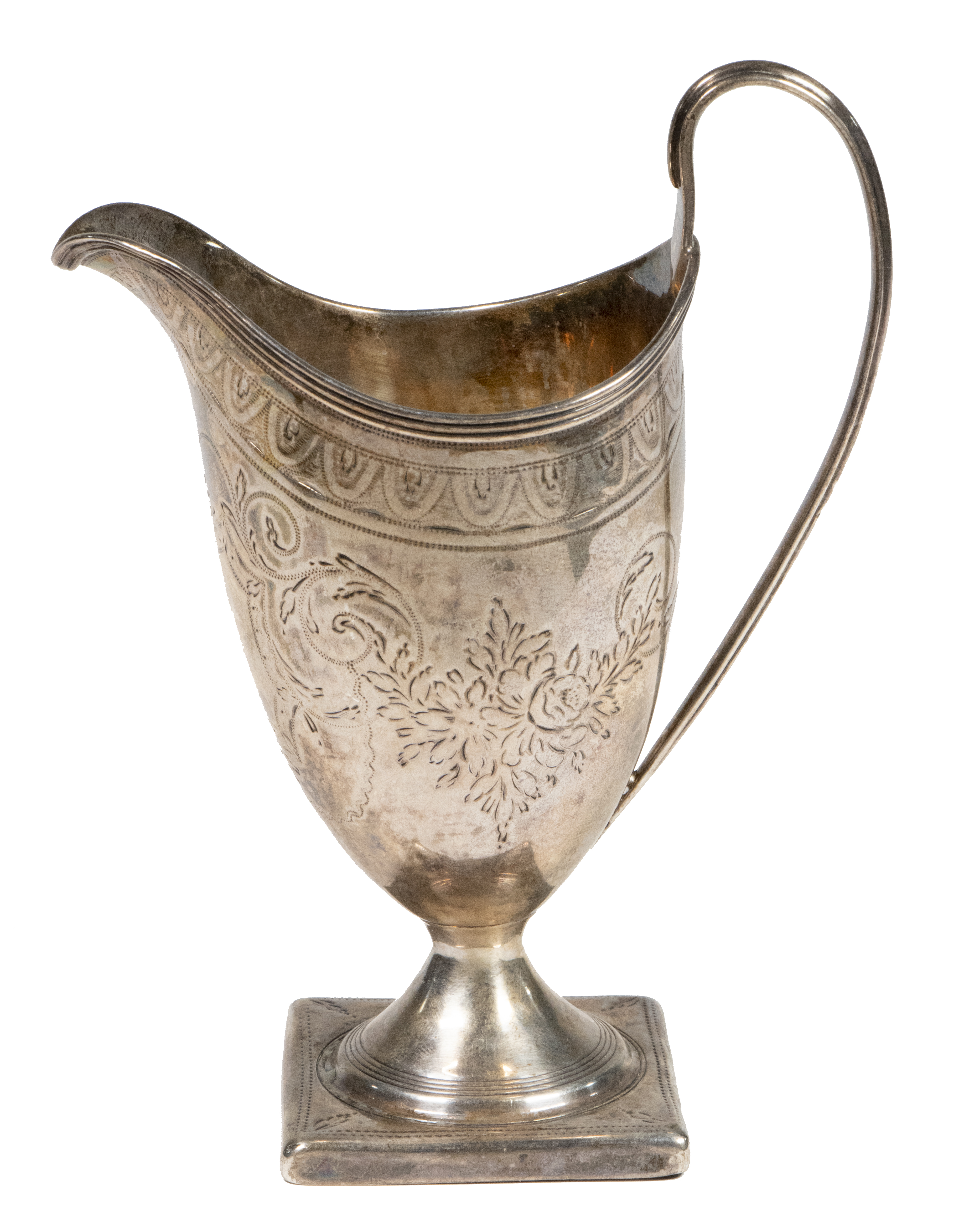 GEORGE III HELMET FORM CREAM JUG
