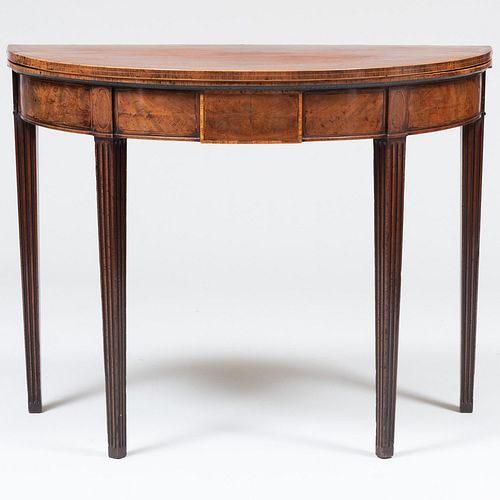 GEORGE III INLAID AND CROSSBANDED