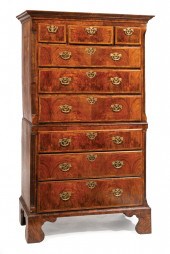 GEORGE III INLAID BURL WALNUT
