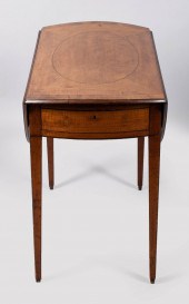 GEORGE III INLAID FIGURAL MAHO