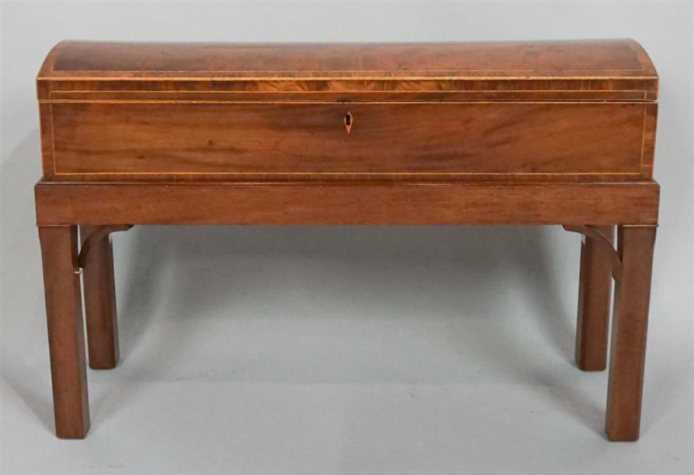 GEORGE III INLAID LONG DOMED BOX ON