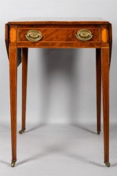 GEORGE III INLAID MAHOGANY AND