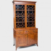GEORGE III INLAID MAHOGANY BOO