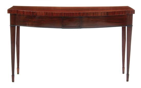 George III inlaid mahogany bowfront