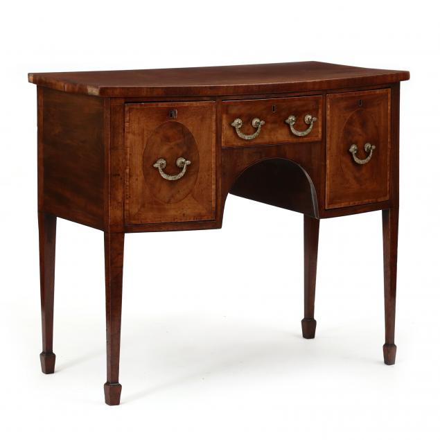GEORGE III INLAID MAHOGANY BOWFRONT