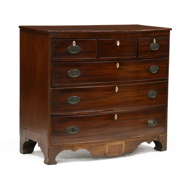 GEORGE III INLAID MAHOGANY BOWFRONT