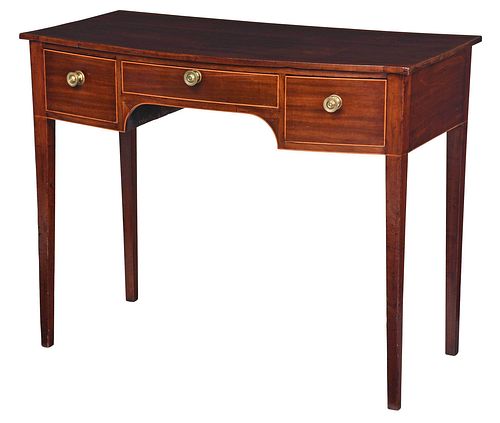 GEORGE III INLAID MAHOGANY BOWFRONT