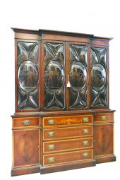 GEORGE III INLAID MAHOGANY BRE