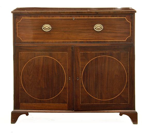 George III inlaid mahogany butler's