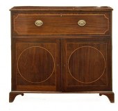 George III inlaid mahogany but