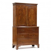GEORGE III INLAID MAHOGANY BUT
