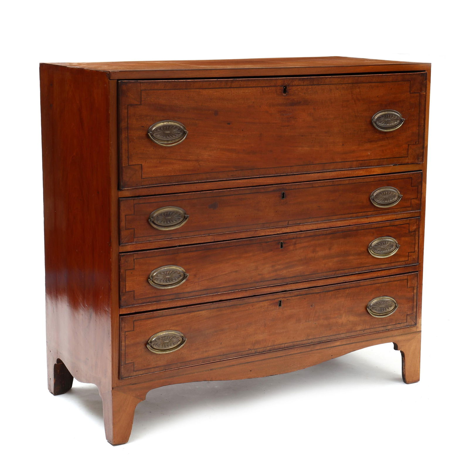 GEORGE III INLAID MAHOGANY BUTLER'S